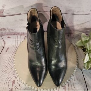 Steven by Steve Madden Maliik Black Leather Wedge Ankle Boots Size 8.5M